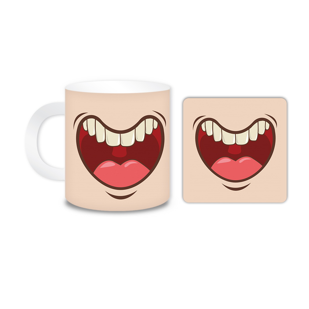 ماگ مدل دهان کد 691 به همراه زیر لیوانی