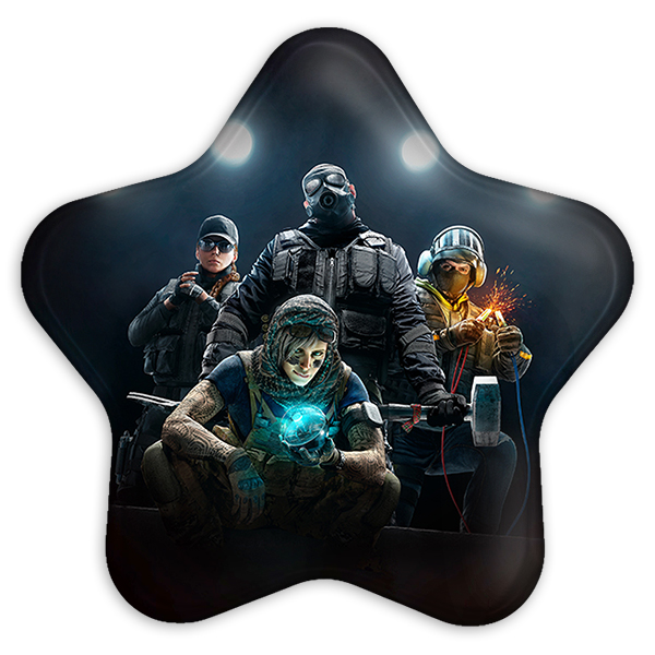 پیکسل خندالو طرح رینبو سیکس Rainbow Six مدل ستاره ای کد 10315