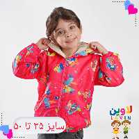 کاپشن دخترانه طرح فانتزی با لایه روی شمعی و داخل به به ای از سایز 35 تا 50 