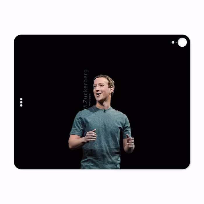 برچسب پوششی ماهوت مدل Mark Zuckerberg مناسب برای تبلت اپل iPad Pro 12.9 (GEN 3) 2018 A1895