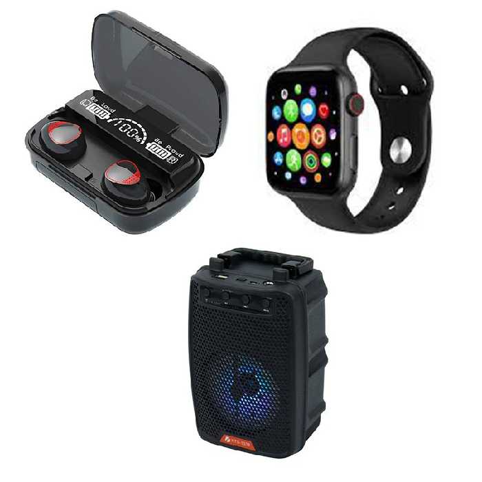 پکیج ساعت هوشمند ایرپاد بلوتوثی و اسپیکر مسافرتی 