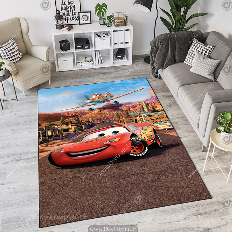 فرش چاپی کودک مک کوئین pk-2069-a