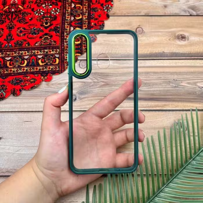 قاب گوشی Galaxy A20- Galaxy A30 سامسونگ اورجینال دورسیلیکونی شفاف  سبز کد 76896