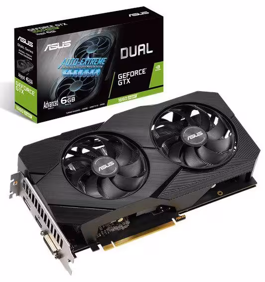 کارت گرافیک ایسوس مدل DUAL-GTX1660S-A6G-EVO با حافظه 6 گیگابایت