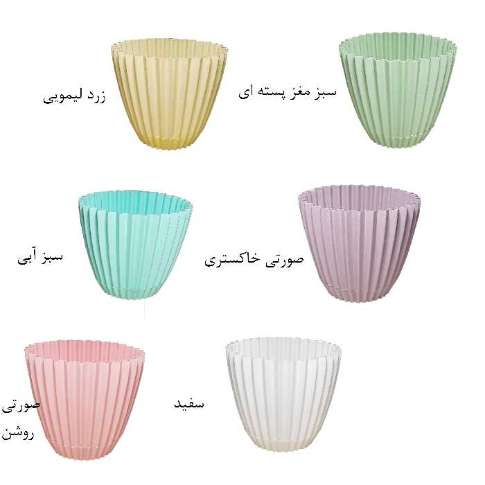 گلدان دانیال پلاستیک مدل P603-6 مجموعه 6 عددی