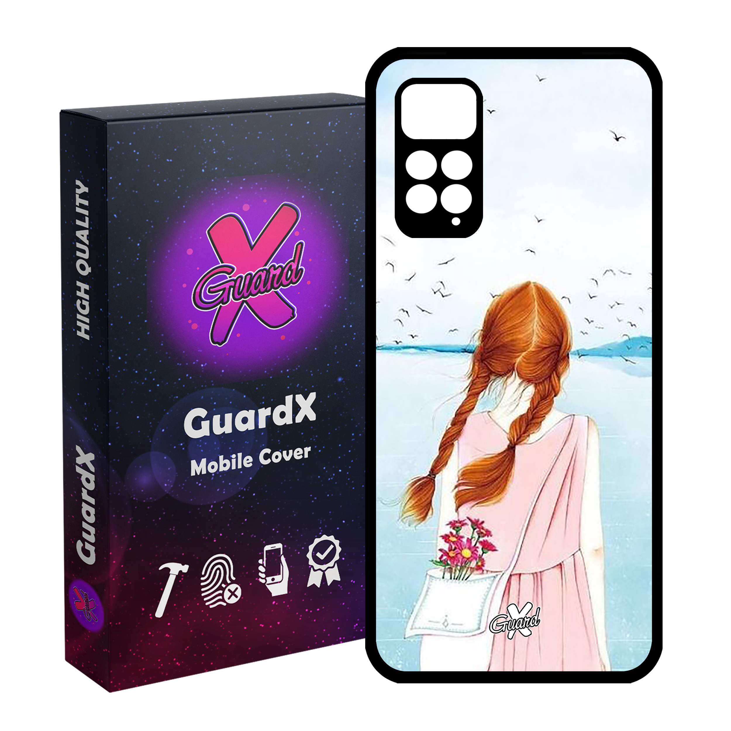 کاور گارد ایکس طرح دختر مدل Glass10213 مناسب برای گوشی موبایل شیائومی Redmi Note 11 Pro 4G/5G