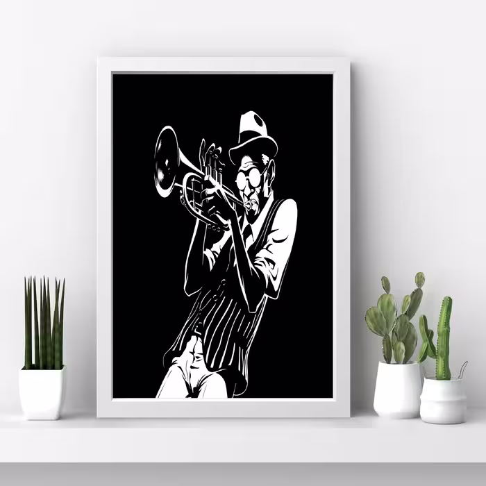 تابلو مدل شیپورچی Trumpet کد S0632-w