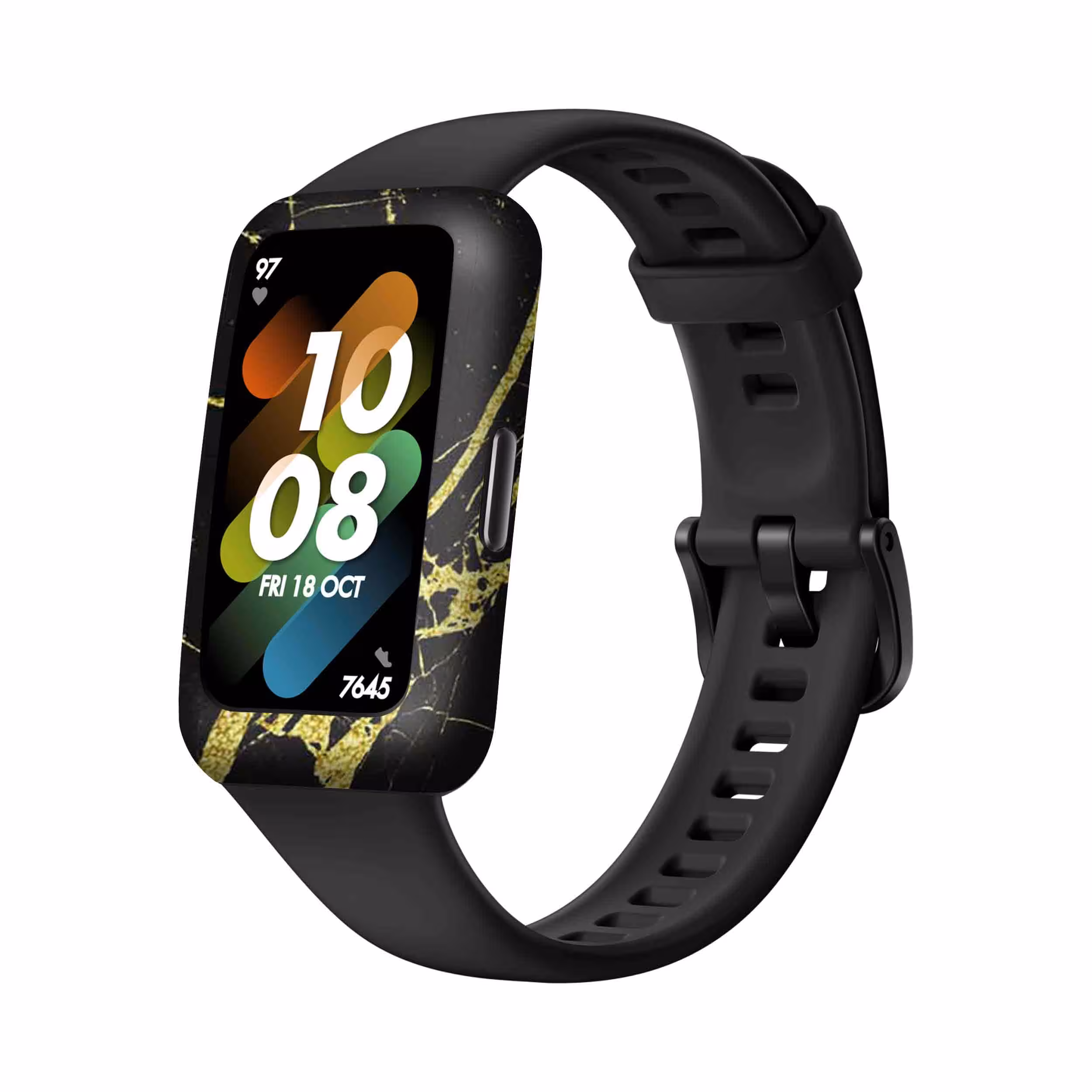 برچسب ماهوت طرح Graphite_Gold_Marble مناسب برای ساعت هوشمند هوآوی Band 7