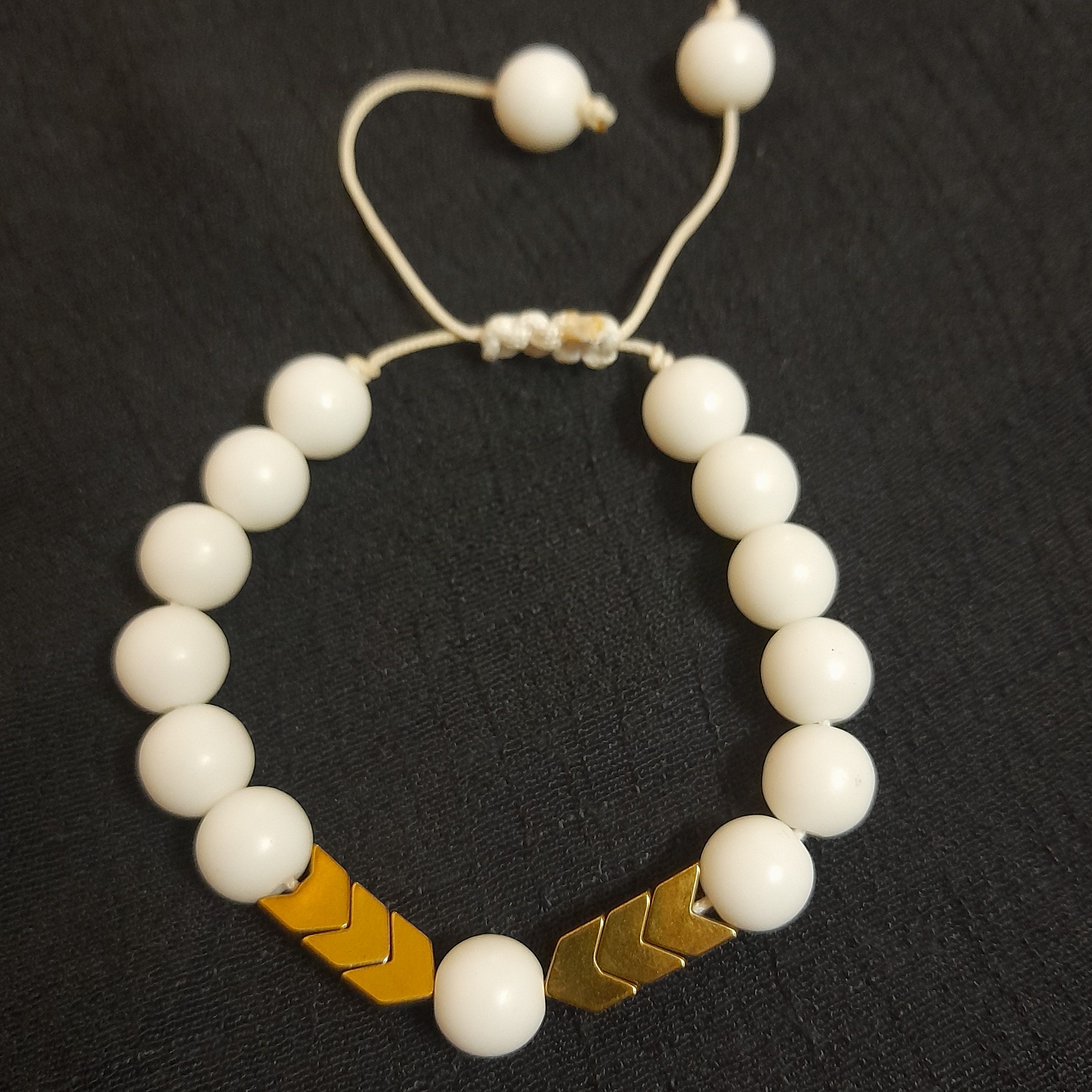 دستبند  ست حدید فلشی و  سنگ اونیکس 