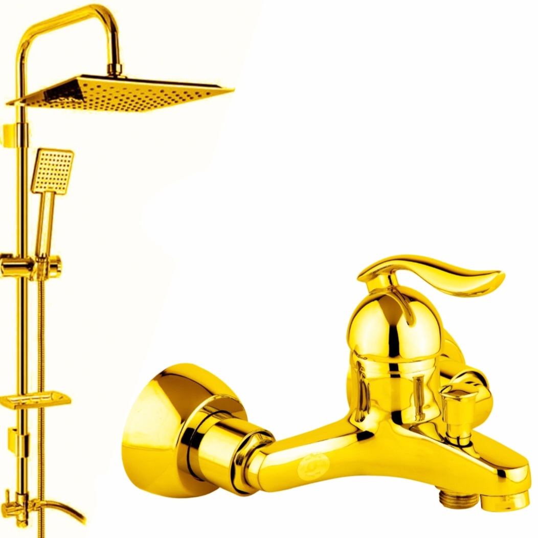 شیر حمام شیرالات رز مدل ونیز پلاس به همراه علم دوش حمام 