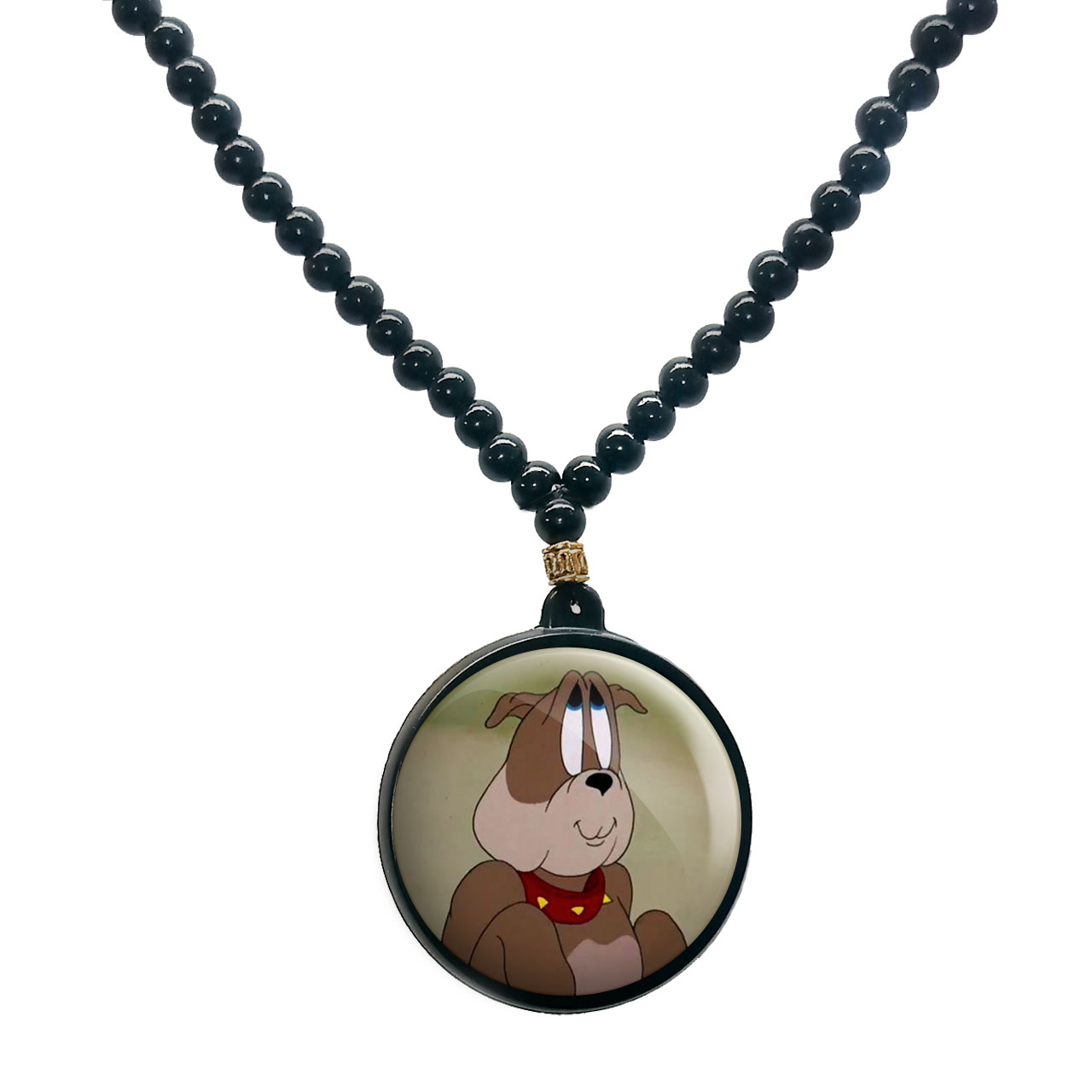 گردنبند پرمانه طرح تام و جری کد pmd.10814 مدل دو طرفه