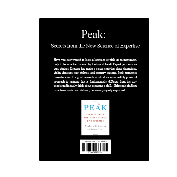 کتاب Peak: Secrets from the New Science of Expertise اثر Anders Ericsson and Robert Pool انتشارات نبض دانش