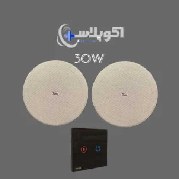 پک 2 عددی بلندگو سقفی 30 وات تابا و موزیک پلیر سولانا 100 وات (گارانتی اکوپلاس)
