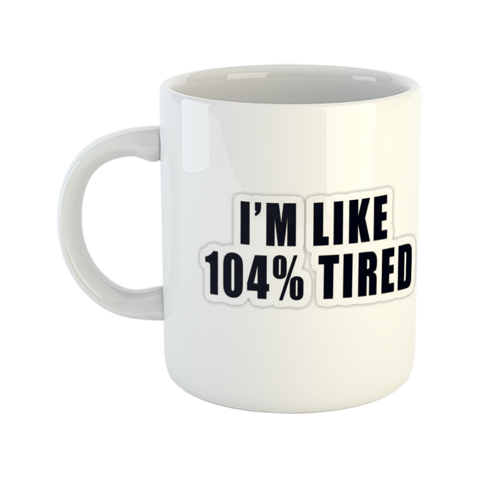 ماگ طرح نوشته مدل خسته