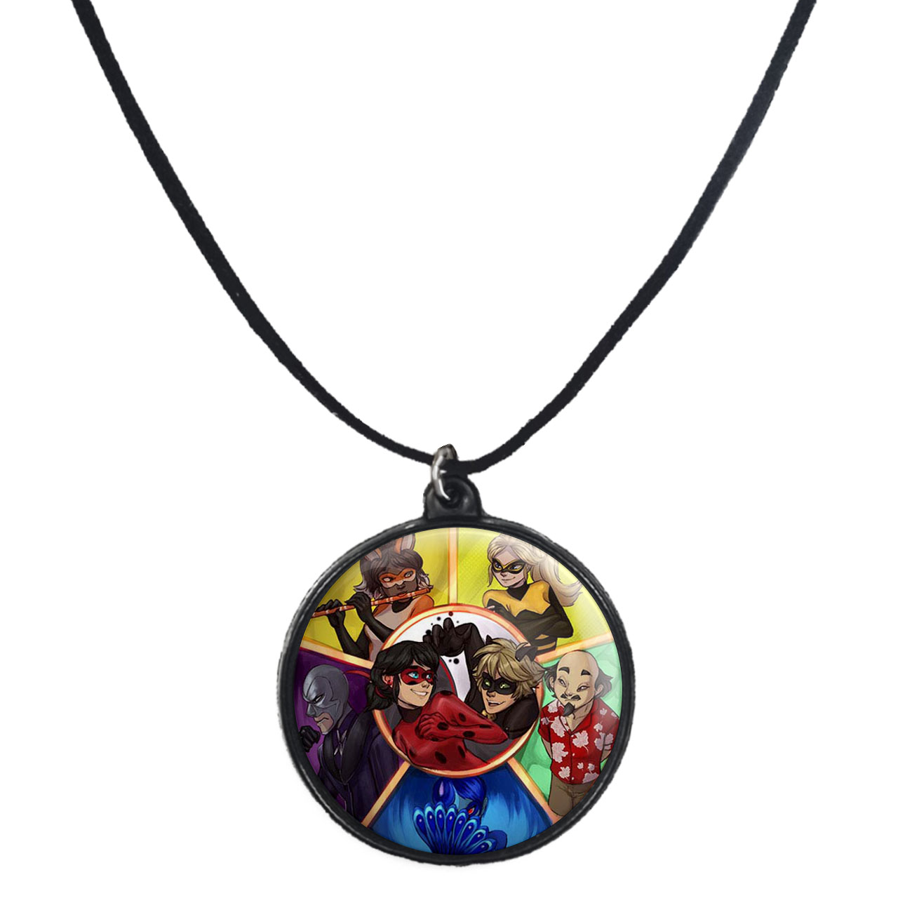 گردنبند پرمانه طرح کفشدوزکی کد pmb.1282 مدل دو طرفه