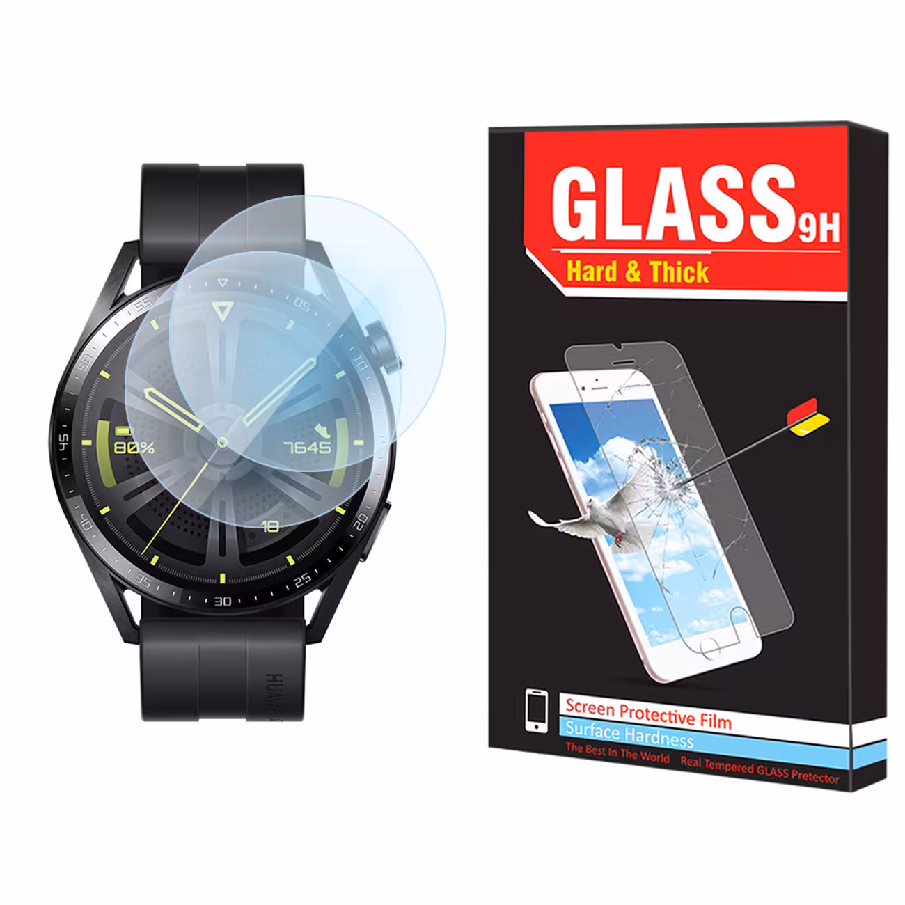 محافظ صفحه نمایش نانو هارد اند تیک مدل NHT مناسب برای ساعت هوشمند هوآوی Watch GT 3 46mm بسته دو عددی