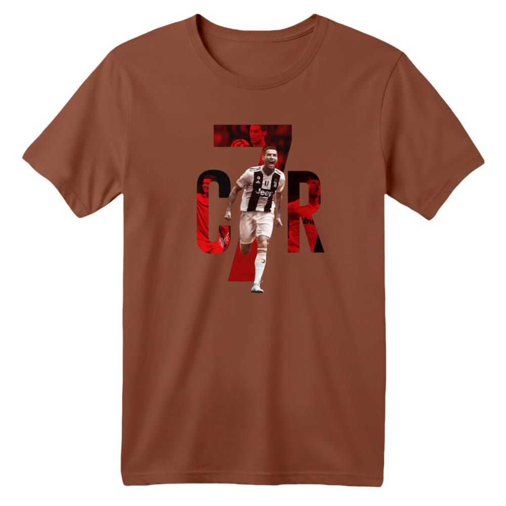 تی شرت آستین کوتاه بچگانه مدل رونالدو کد 6 رنگ موکایی