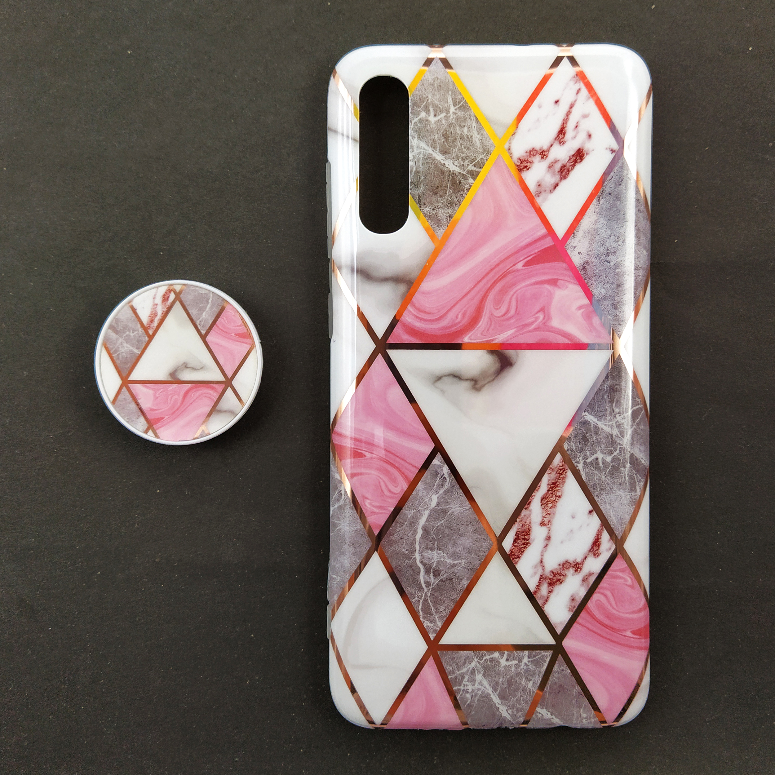  کاور مدل کاشی کد 01 مناسب برای گوشی موبایل سامسونگ Galaxy A70/A70s به همراه پایه نگهدارنده