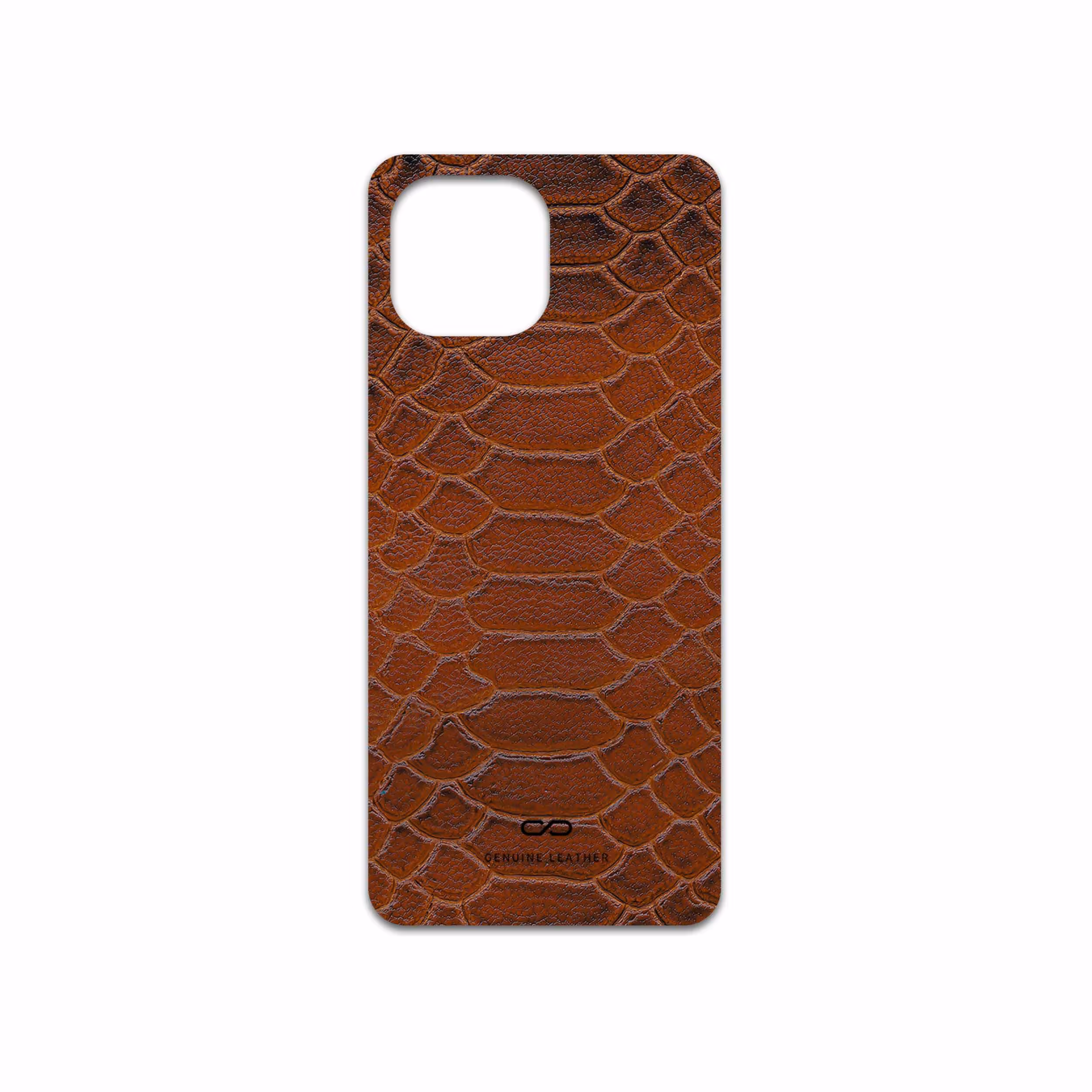 برچسب پوششی ماهوت مدل Brown-Snake-Leather مناسب برای گوشی موبایل شیائومی MI 11 LITE