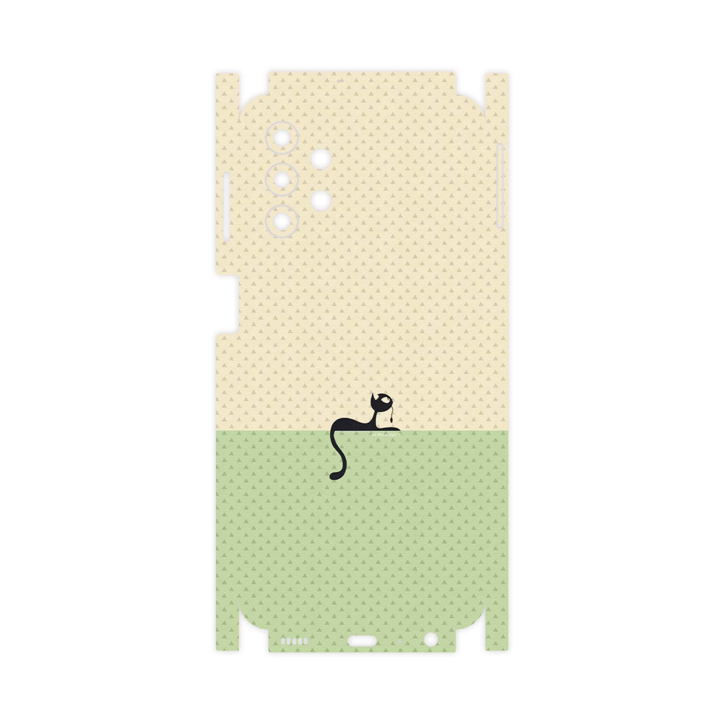 برچسب پوششی ماهوت مدل Minimal Internet Cat Icon-FullSkin مناسب برای گوشی موبایل سامسونگ Galaxy A32 5G