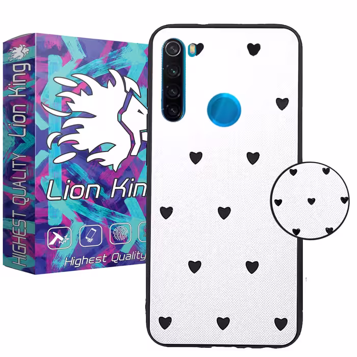 کاور لاین کینگ مدل جودون قلبی مناسب برای گوشی موبایل شیایومی Redmi Note 8 به همراه پایه نگهدارنده
