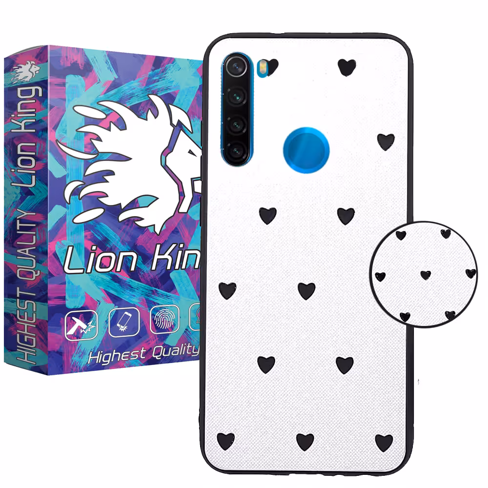 کاور لاین کینگ مدل جودون قلبی مناسب برای گوشی موبایل شیایومی Redmi Note 8 به همراه پایه نگهدارنده
