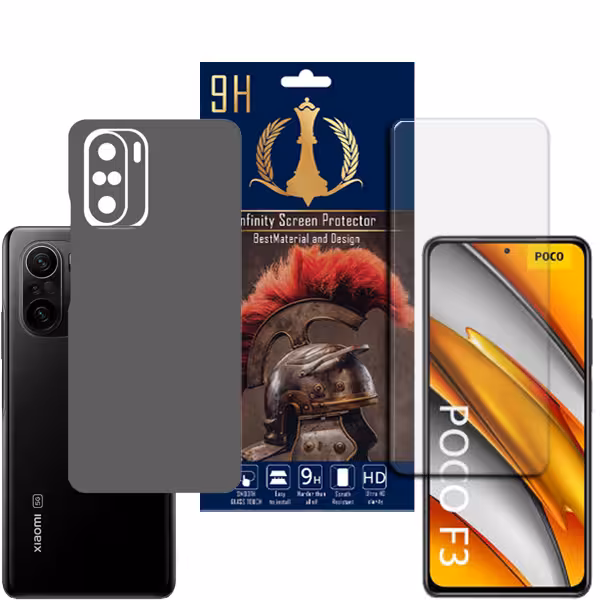 برچسب پوششی اینفینیتی مدل PRO MAX مناسب برای گوشی موبایل شیائومی POCO F3 به همراه محافظ صفحه نمایش