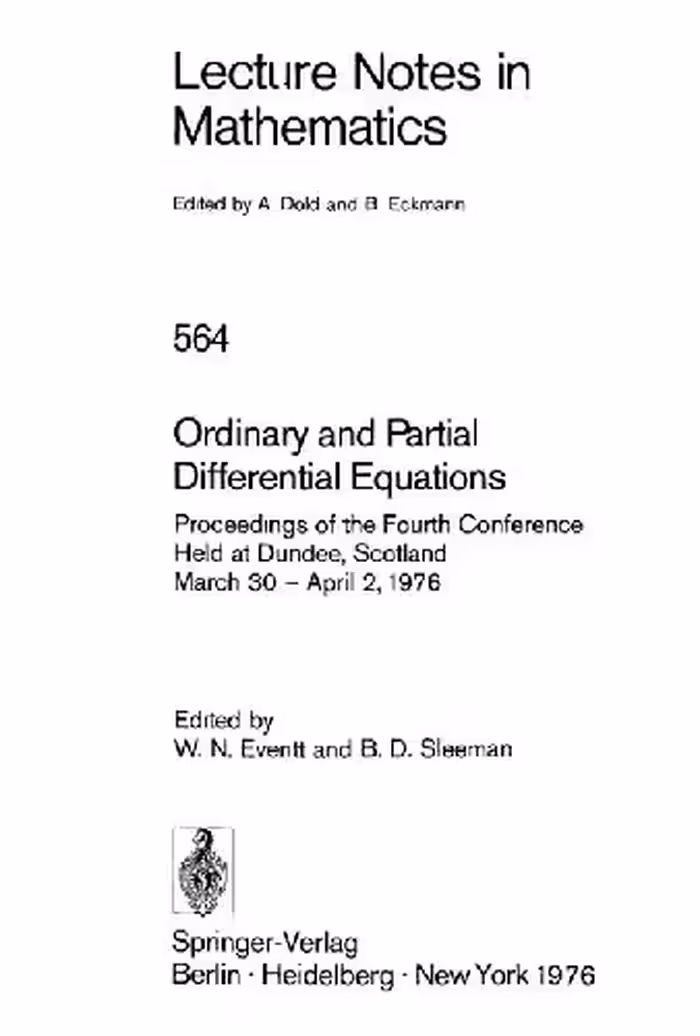 خرید و دانلود نسخه کامل کتاب Ordinary and Partial Differential Equations
