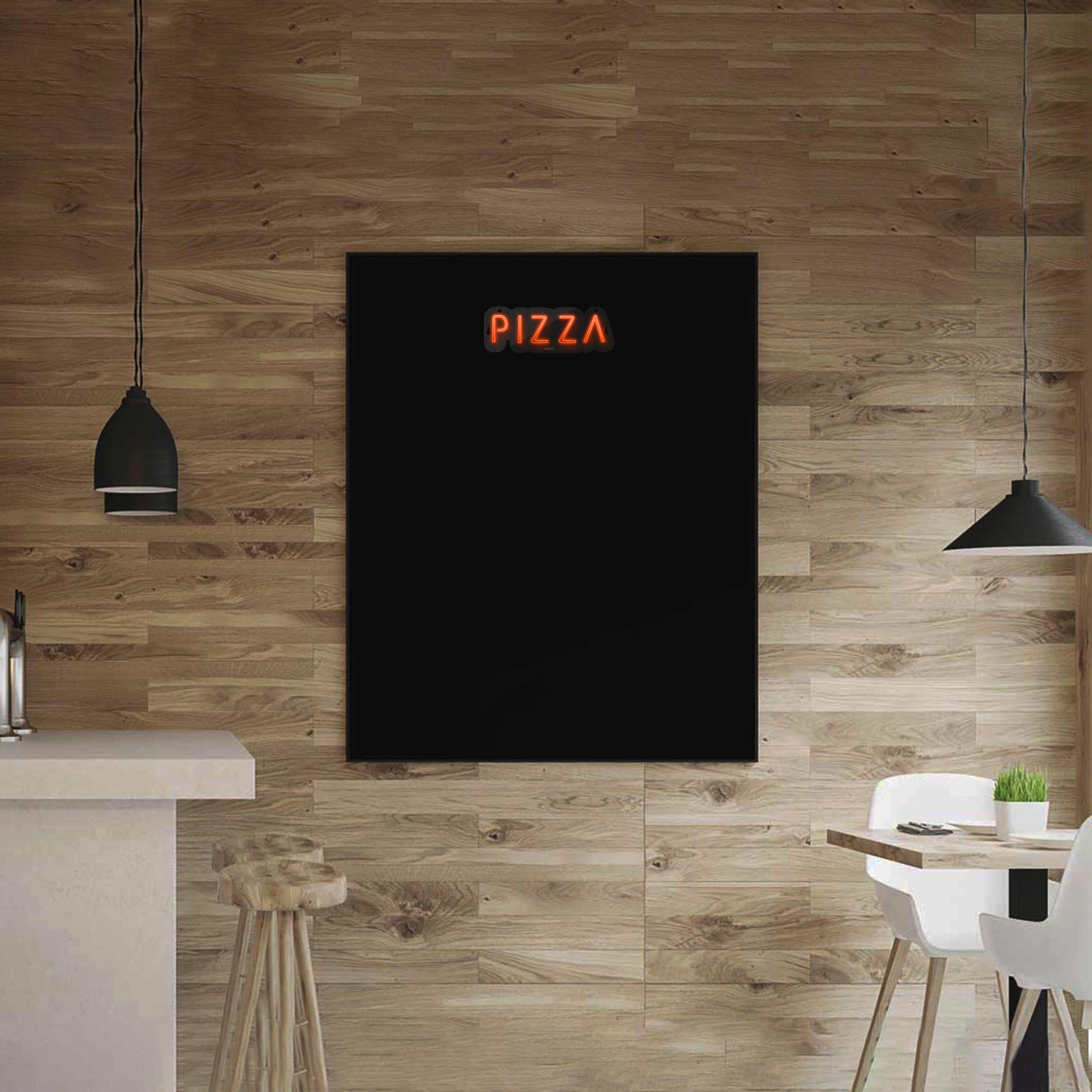 چراغ دیواری نئون دیزاین طرح Pizza-Text_ORG