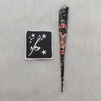 حنا طراحی و شابلون تتو موقت مدل hasha136 مجموعه 2 عددی