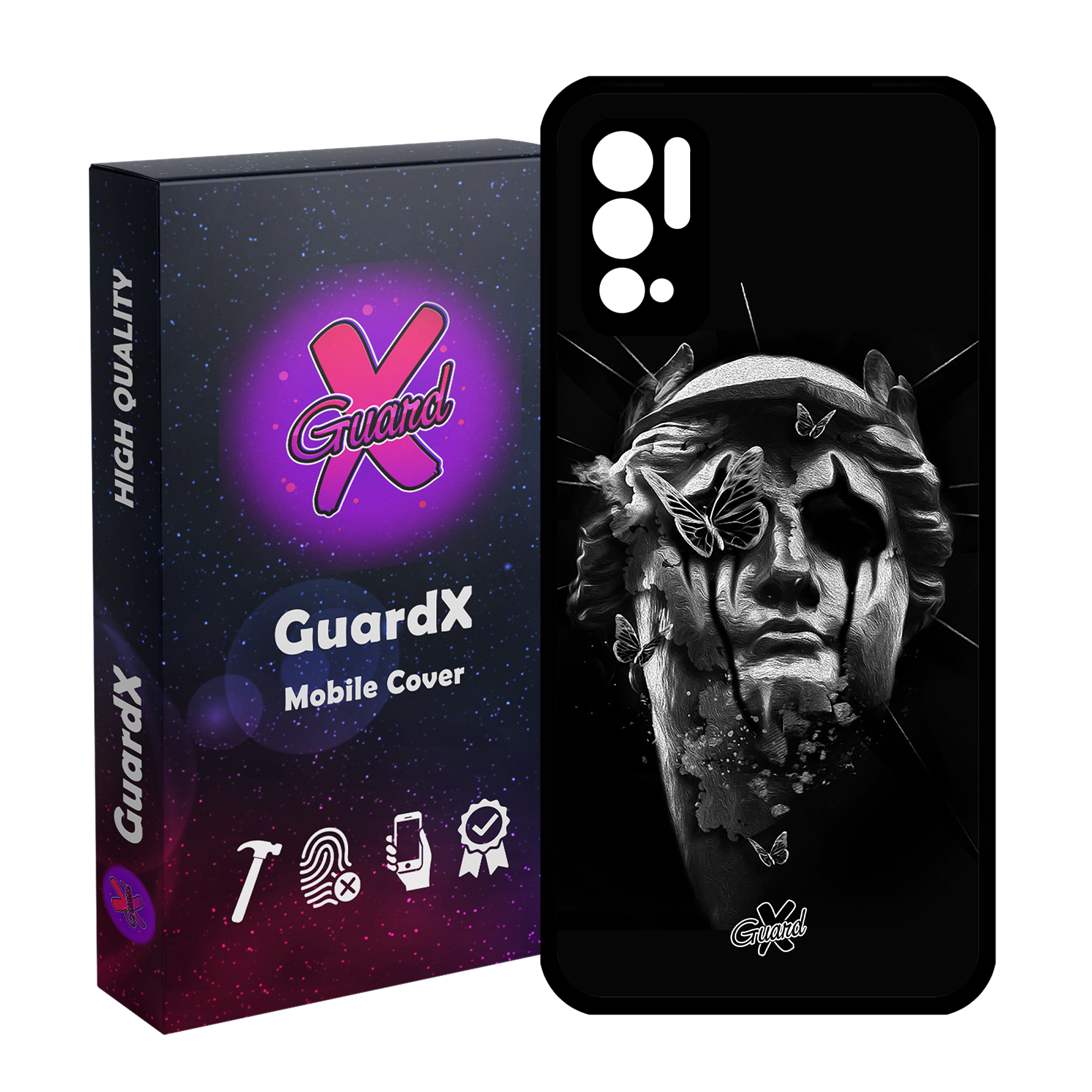 کاور گارد ایکس طرح مرد مدل Glass10278 مناسب برای گوشی موبایل شیائومی Redmi Note 10 5G / Poco M3 Pro