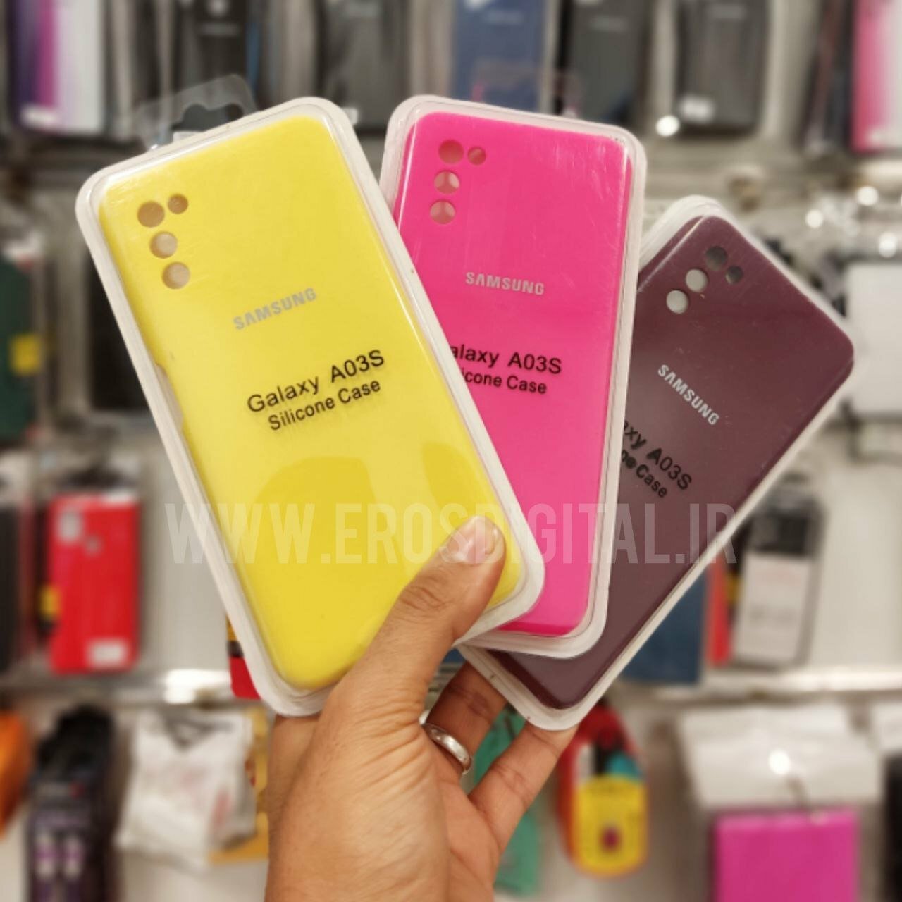 قاب سیلیکونی Samsung Galaxy A03s (اصل) - کد 11 بنفش