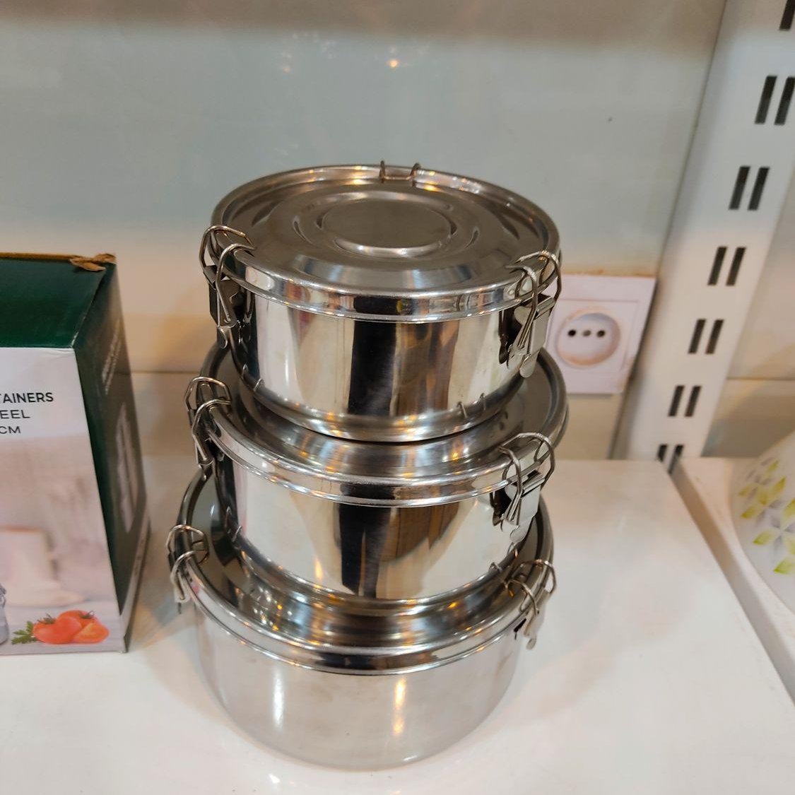 ظروف 3تیکه استیل قفل داربرندیونیک کد2258