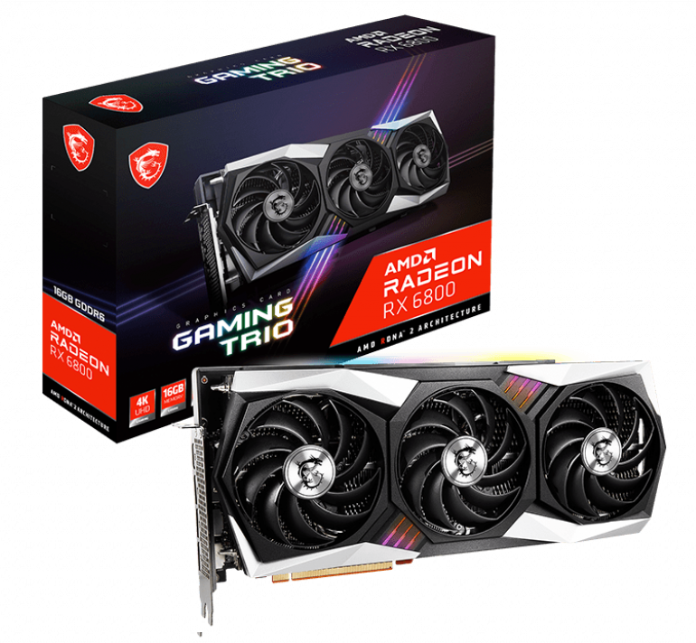 کارت گرافیک  ام اس آی مدل Radeon RX 6800 GAMING TRIO 16G حافظه 16 گیگابایت