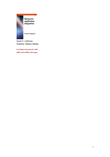 خرید و دانلود نسخه کامل کتاب Enterprise Application Integration