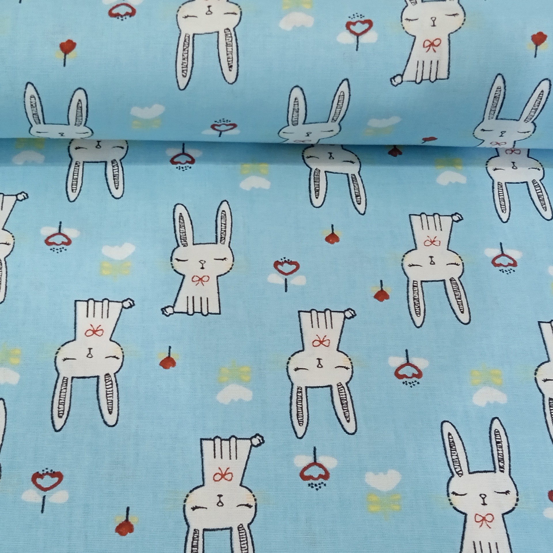 پارچه  نخی   عرض 90  طرح خرگوش