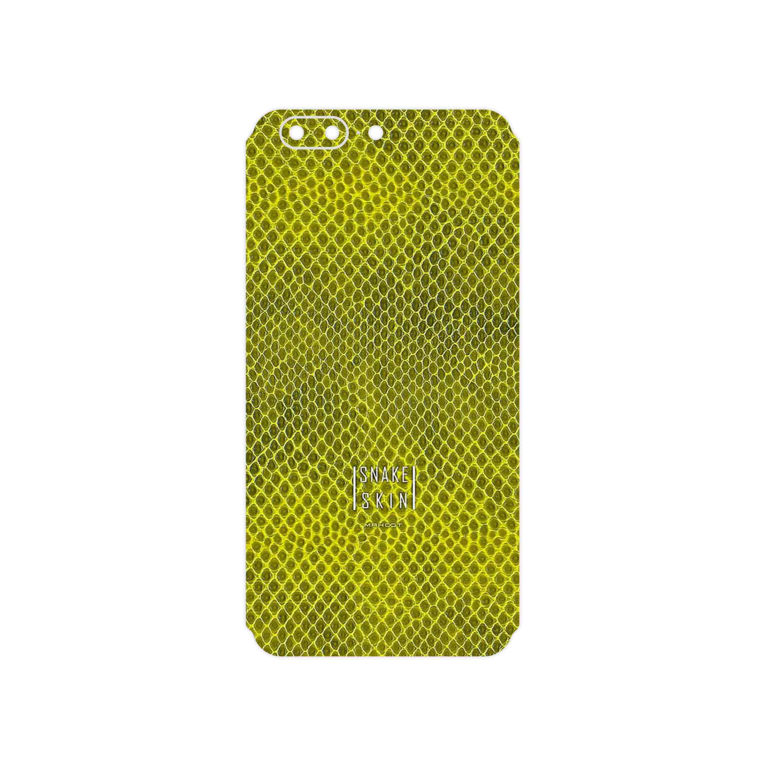 برچسب پوششی ماهوت مدل Yellow Snake Skin مناسب برای گوشی موبایل وان پلاس 5