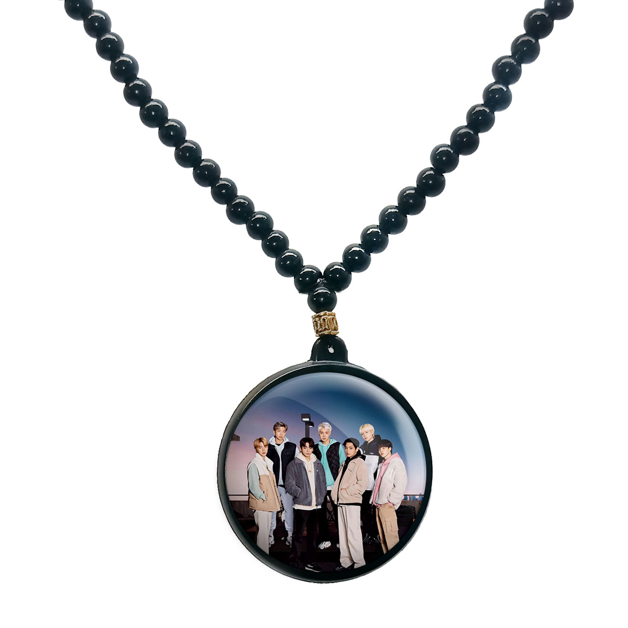 گردنبند پرمانه طرح GOT7 کد pmd.19023 مدل دو طرفه