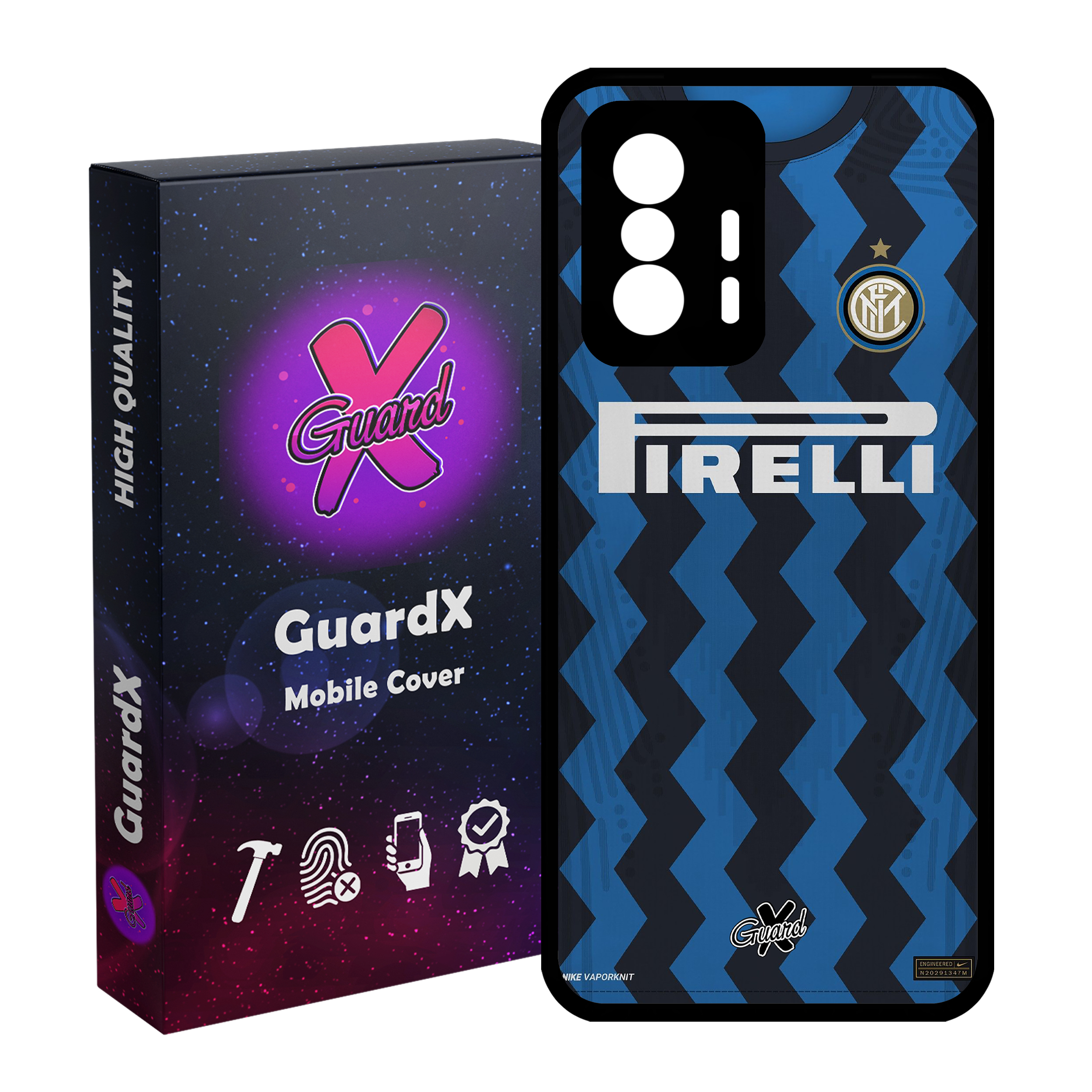 کاور گارد ایکس طرح اینتر میلان مدل Glass10236 مناسب برای گوشی موبایل شیائومی 11T Pro / 11T