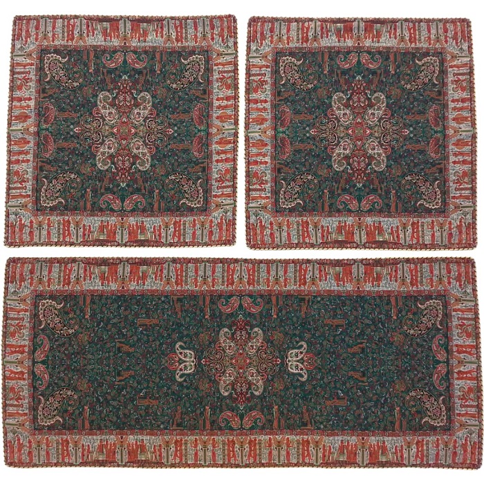 ست 3 تکه رومیزی ترمه کد TRSETE18