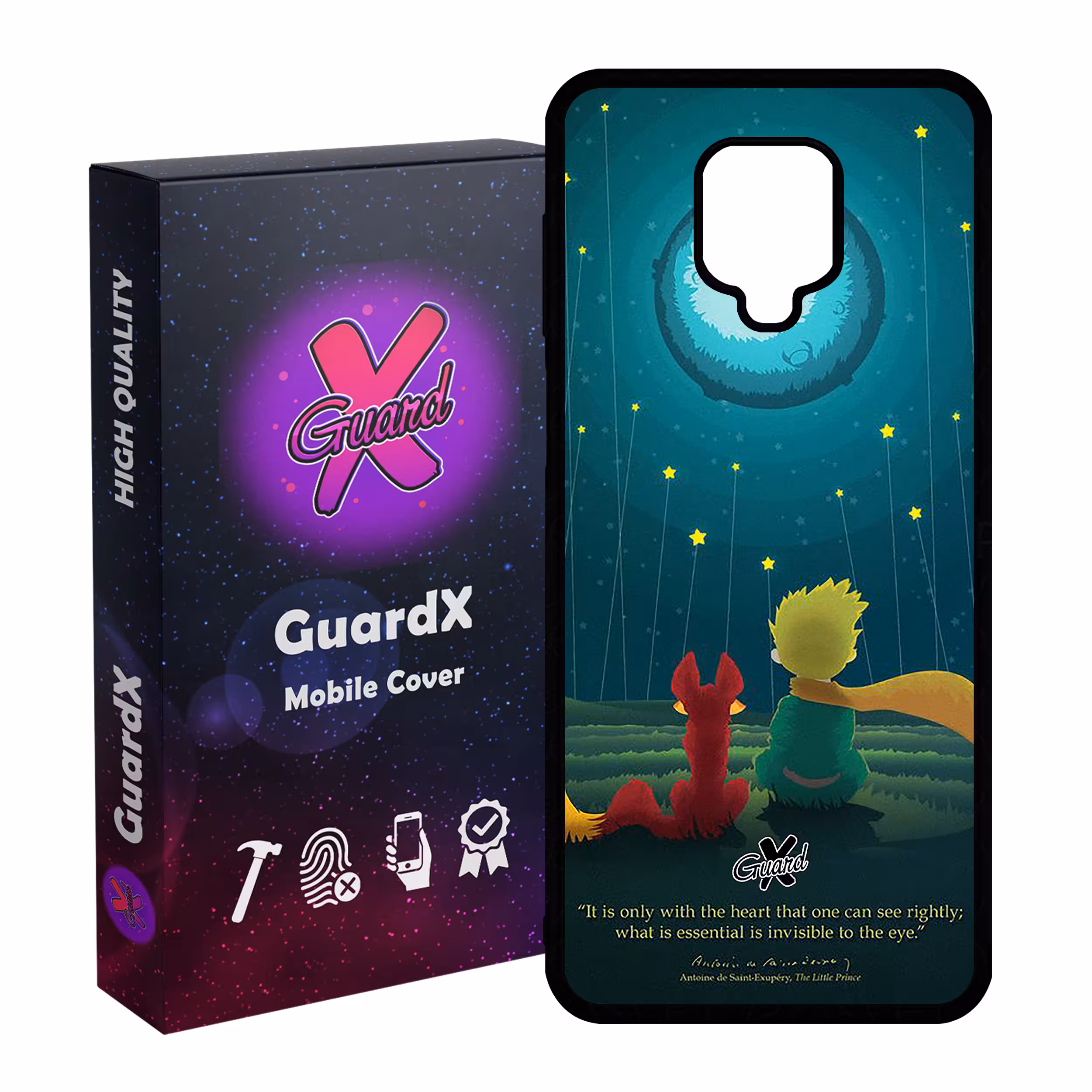 کاور گارد ایکس طرح Little Prince مدل Glass1000153 مناسب برای گوشی موبایل شیائومی Redmi Note 9S / Note 9 Pro / Note 9 Pro Max