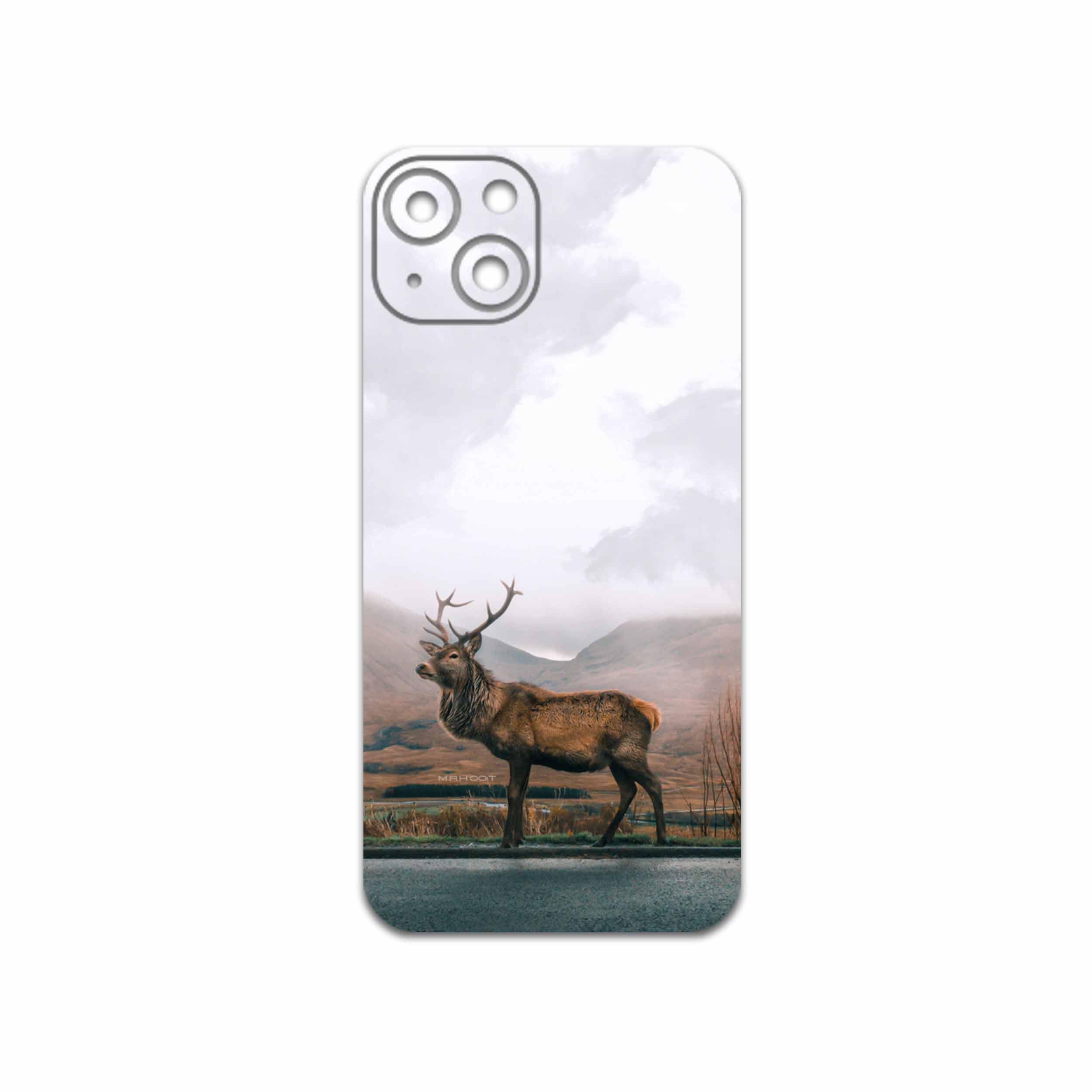 برچسب پوششی ماهوت مدل Horned-Deer مناسب برای گوشی موبایل اپل iPhone 13