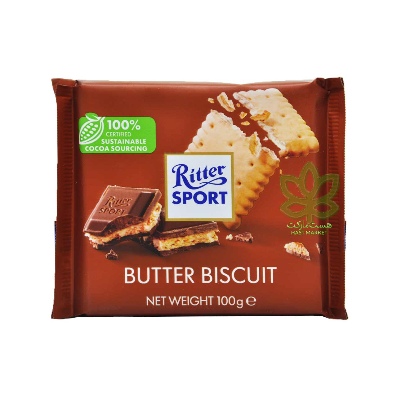 شکلات بیسکوییت کره ای 100 گرم ریتر اسپرت - Ritter Sport