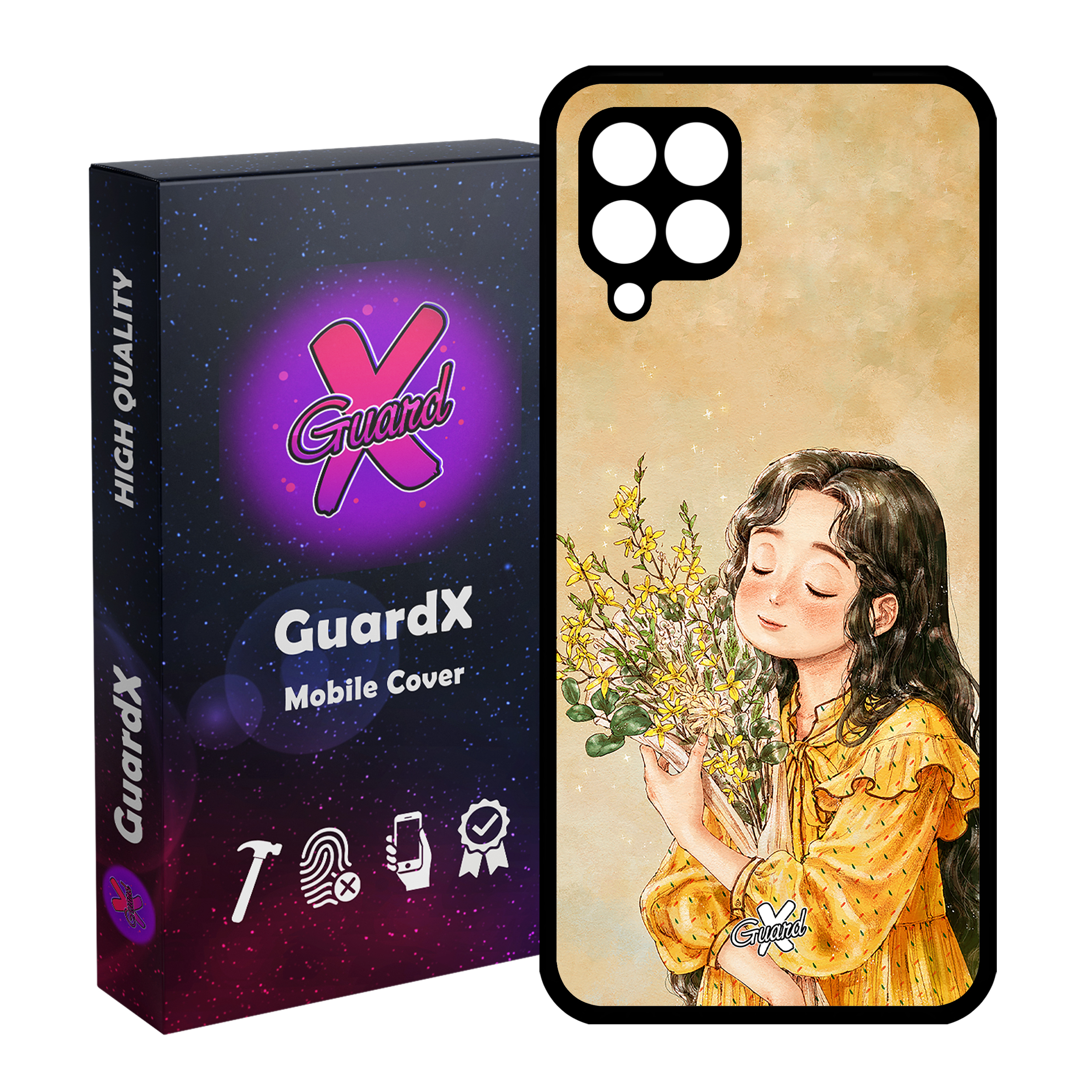 کاور گارد ایکس طرح دختر مدل Glass10232 مناسب برای گوشی موبایل سامسونگ Galaxy M32 4G / F22