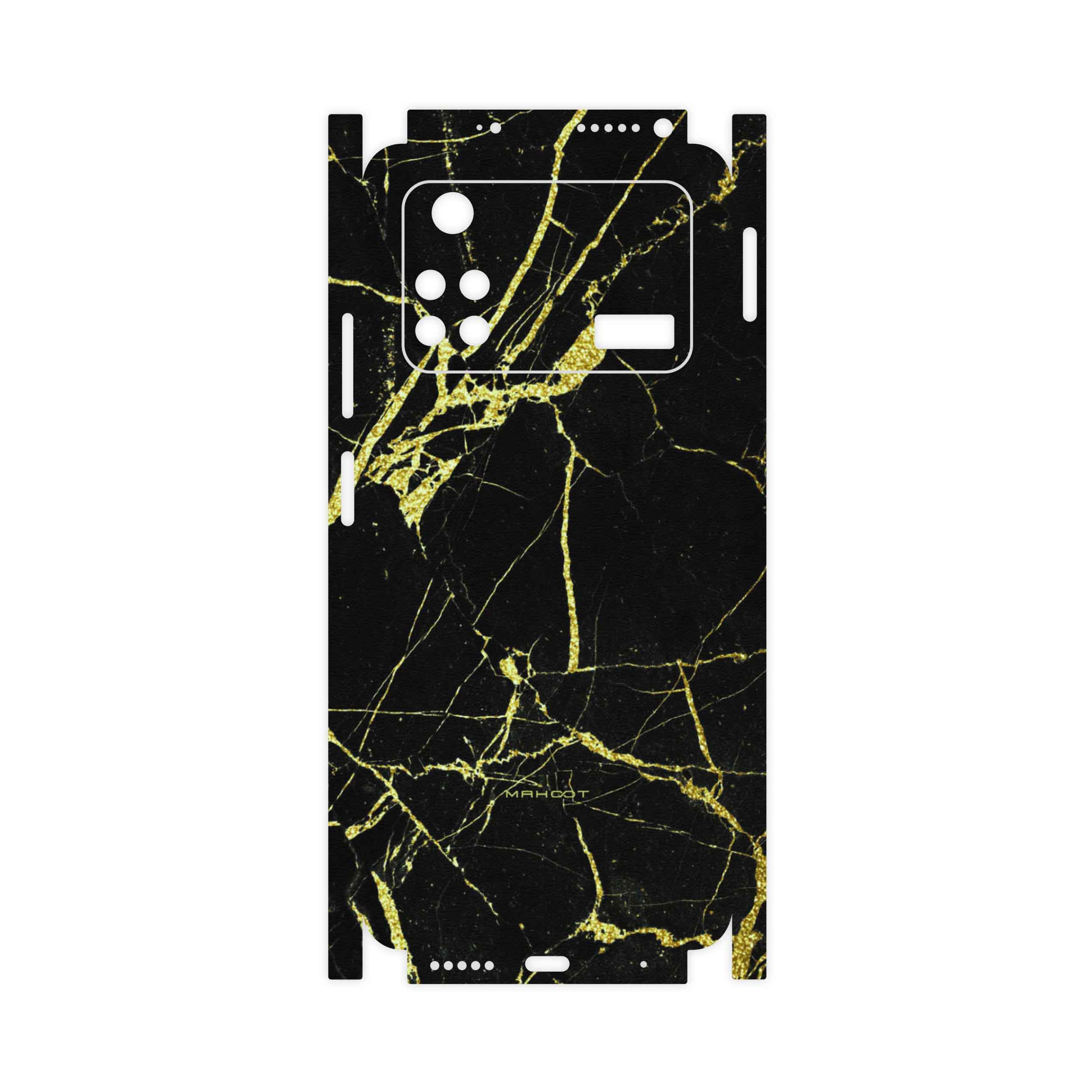 برچسب پوششی ماهوت مدل Graphite-Gold-Marble-FullSkin مناسب برای گوشی موبایل شیائومی Poco M4 Pro 4G