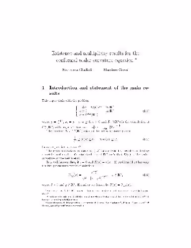 خرید و دانلود نسخه کامل کتاب Existence and multiplicity results for the conformal scalar curvature equation