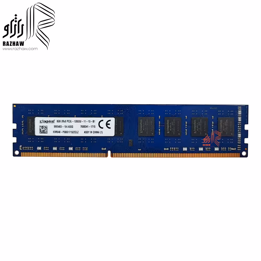 رم دسکتاپ ddr3l کینگستون 12800/1600mhz مدل KVR64 ظرفیت 8 گیگ CL11