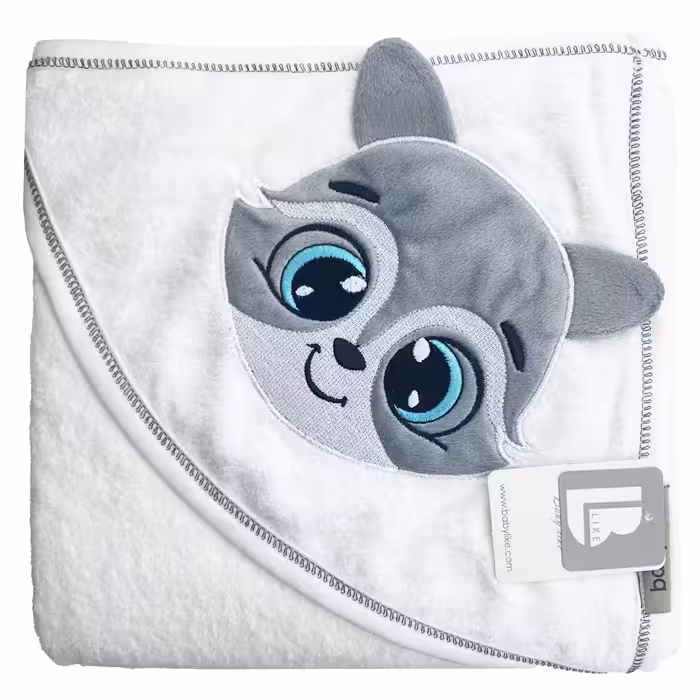 حوله چهارگوش کلاه دار طرح سنجاب Baby like