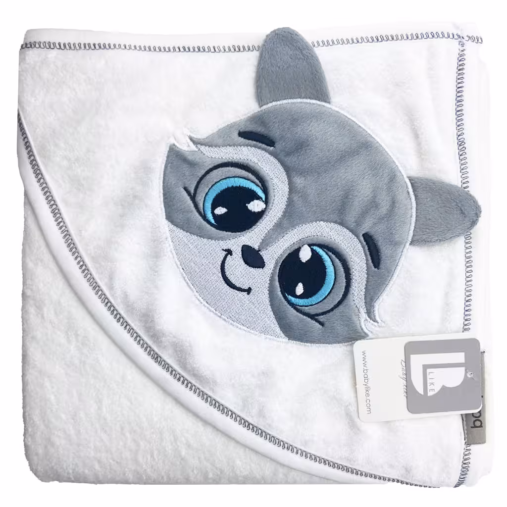 حوله چهارگوش کلاه دار طرح سنجاب Baby like