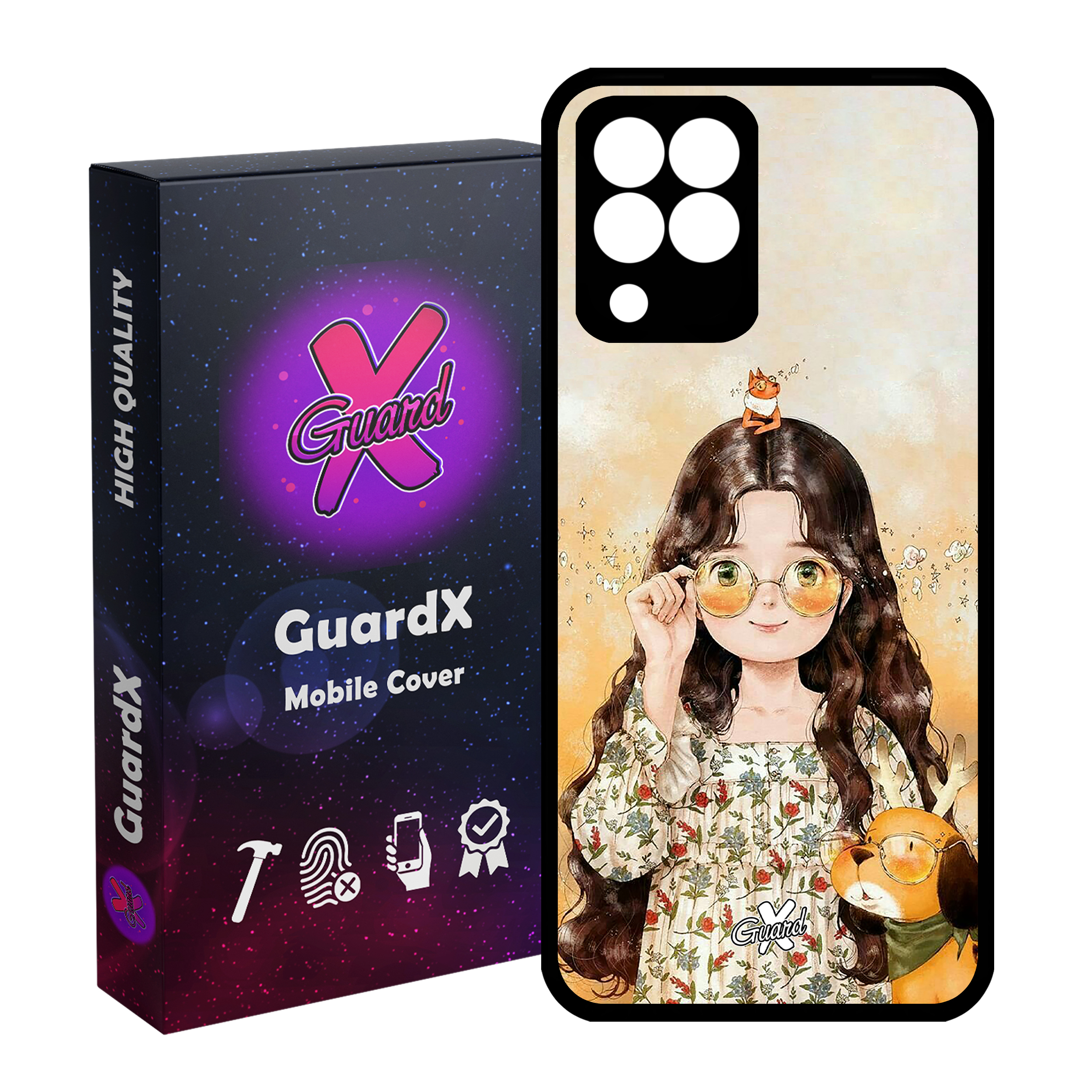 کاور گارد ایکس طرح Girl مدل Glass10253 مناسب برای گوشی موبایل سامسونگ Galaxy M33/M33 5G